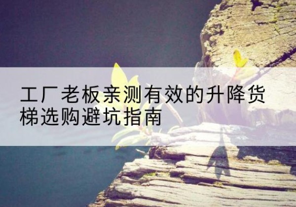 方正升降货梯怎么选-工厂老板亲测有效的升降货梯选购避坑指南